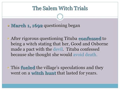 The Significance of the Salem Witchcraft Trials in American History: CommonLit Quizlet Answer Key
